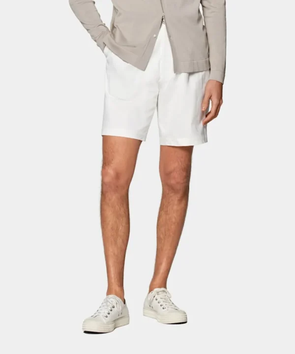 Suitsupply Pantalons*Short Straight Leg blanc cassé