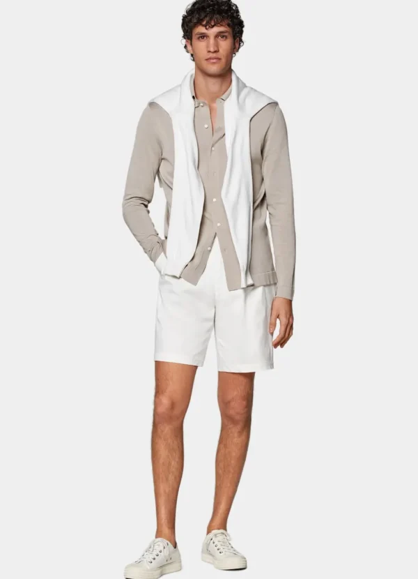 Suitsupply Pantalons*Short Straight Leg blanc cassé