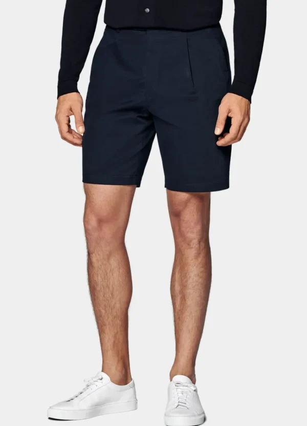 Suitsupply Pantalons*Short Straight Leg bleu marine