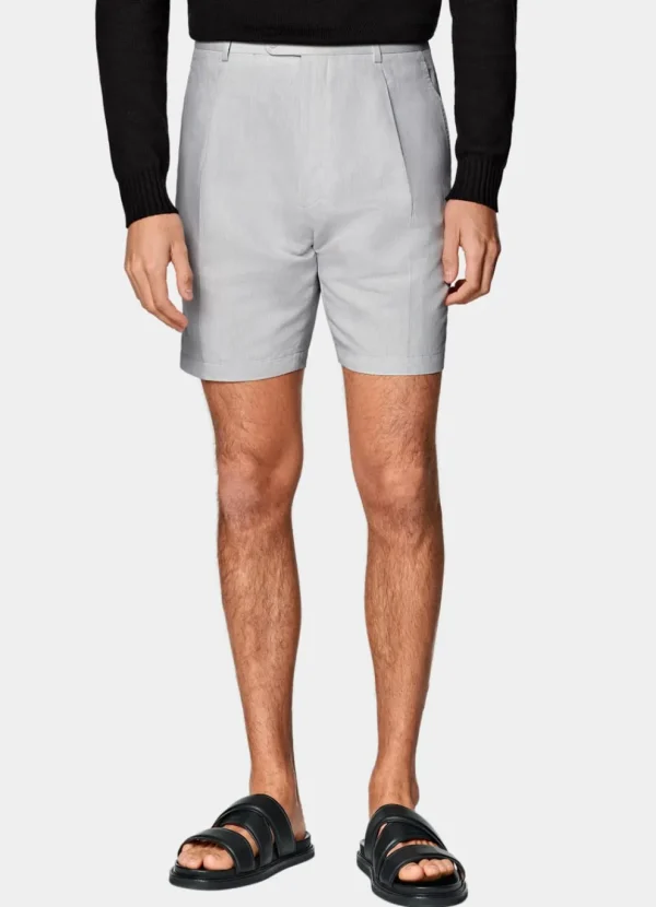 Suitsupply Pantalons*Short Straight Leg gris clair