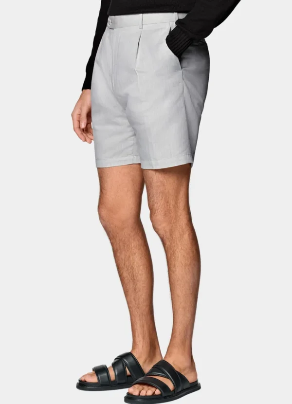 Suitsupply Pantalons*Short Straight Leg gris clair