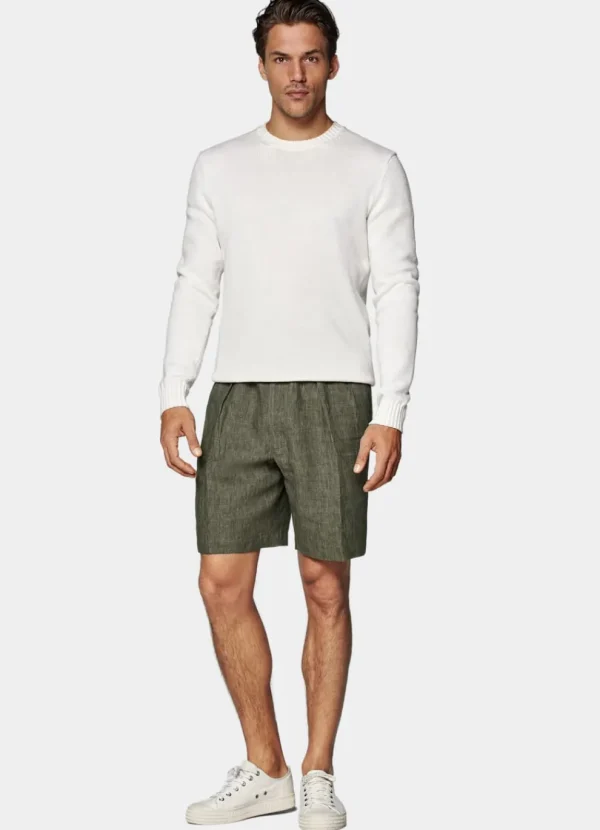 Suitsupply Pantalons*Short Straight Leg vert foncé