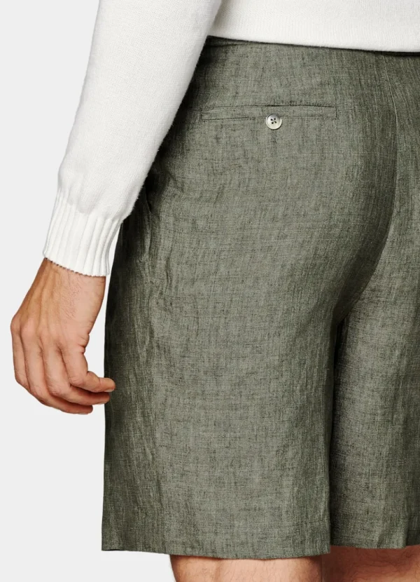 Suitsupply Pantalons*Short Straight Leg vert foncé