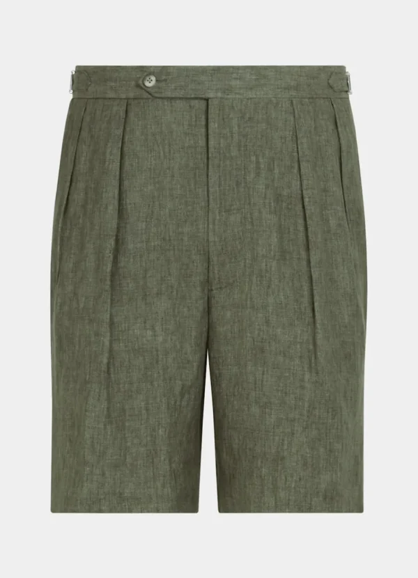 Suitsupply Pantalons*Short Straight Leg vert foncé