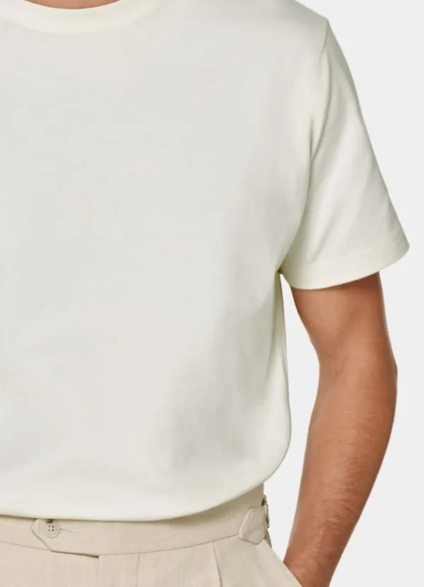 Suitsupply T-Shirts*T-shirt col rond blanc cassé