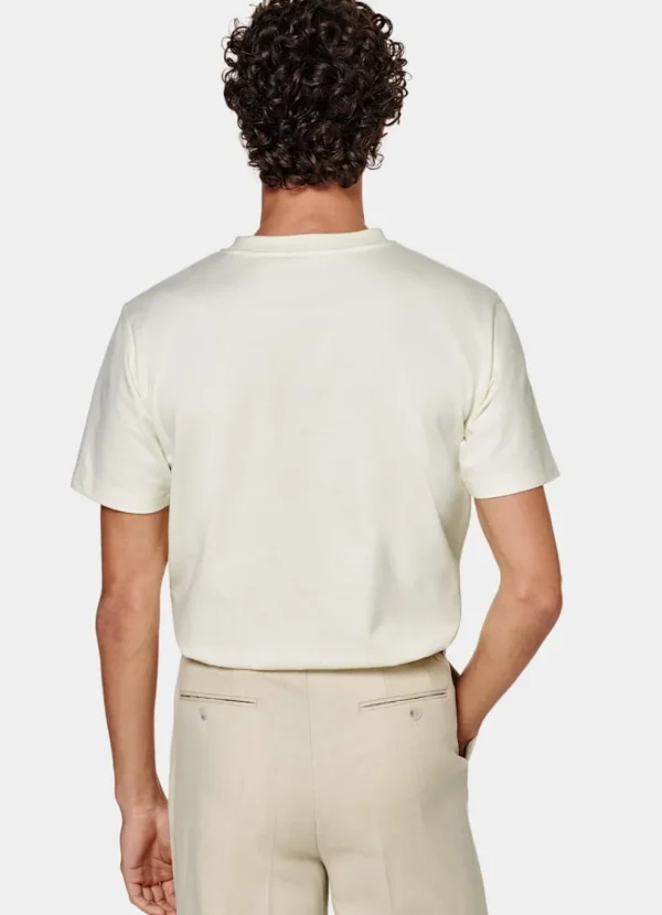 Suitsupply T-Shirts*T-shirt col rond blanc cassé