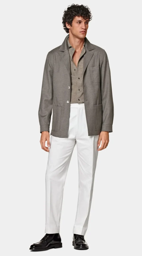 Suitsupply Blazers*Veste chemise coupe Relaxed taupe