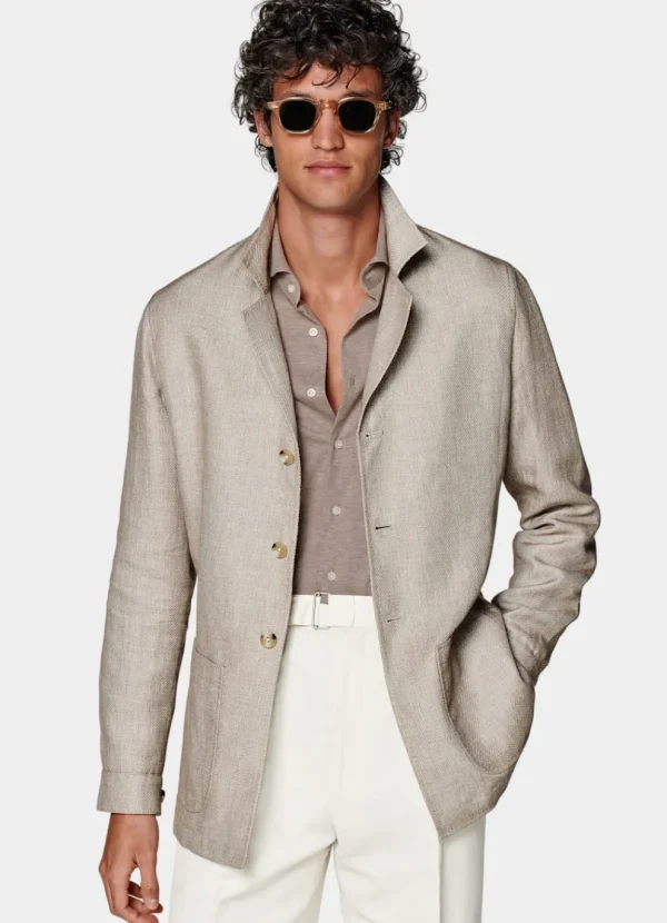 Suitsupply Blazers*Veste chemise coupe Relaxed marron moyen