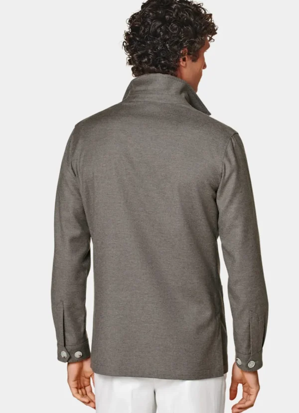 Suitsupply Blazers*Veste chemise coupe Relaxed taupe