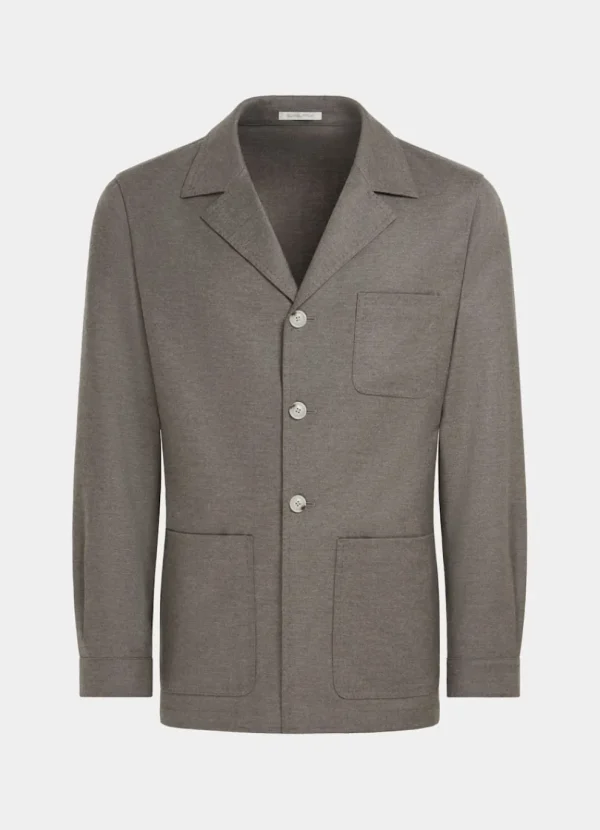 Suitsupply Blazers*Veste chemise coupe Relaxed taupe