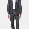 Suitsupply Vestes De Costume*Veste de costume Havana coupe Tailored gris foncé œil-de-perdrix