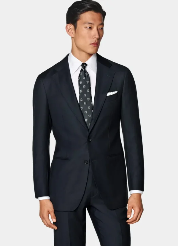 Suitsupply Vestes De Costume*Veste de costume Havana coupe Tailored bleu marine œil-de-perdrix