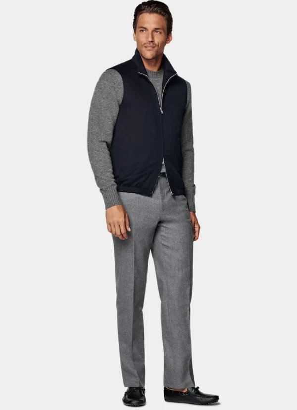 Suitsupply Vestes Sans Manches*Veste sans manches zippée bleu marine